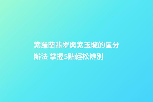 紫羅蘭翡翠與紫玉髓的區分辦法 掌握5點輕松辨別